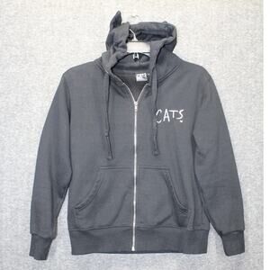 CATS Broadway Show Black Zip Hoodie Sweatshirt Womens small